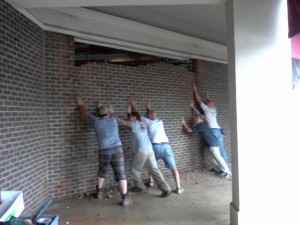 006 Pushing Wall Down